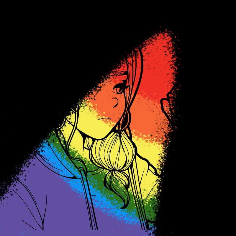 a realistic girl, spray painting