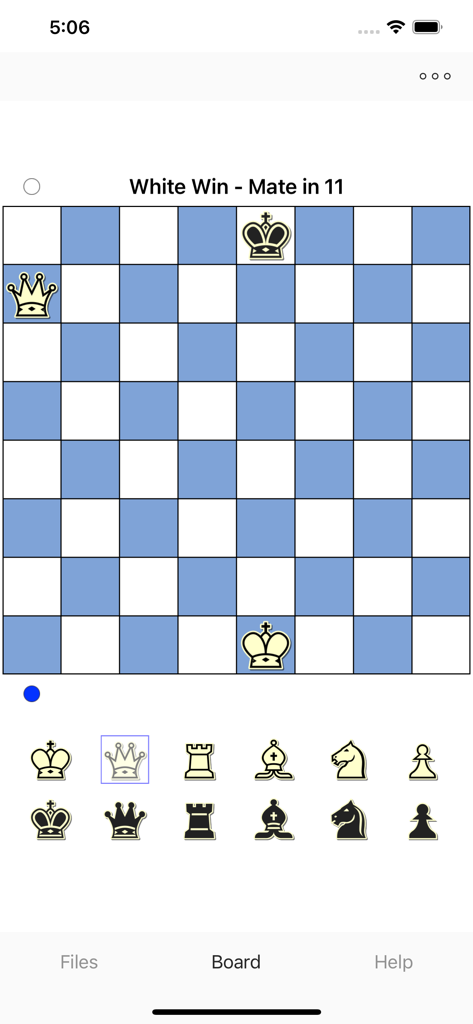 Chess Tablebase for Stockfish - A chess endgame position on a digital board showing white wins in 11 moves