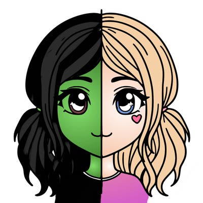 split girl just the face