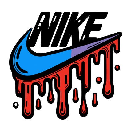 dripping nike logo