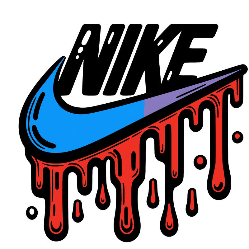 dripping nike logo