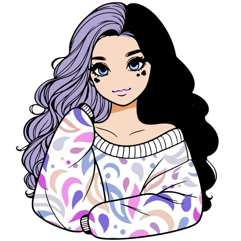 a beautiful girl in a big sweatshirt