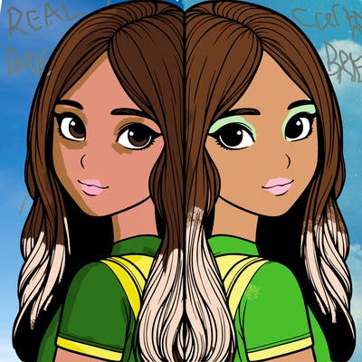 realistic girl split