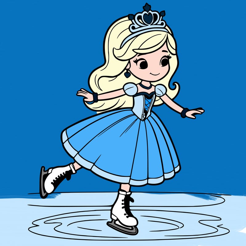 princess skating on ice