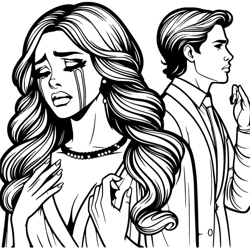 beautiful woman crying over realistic betrayal