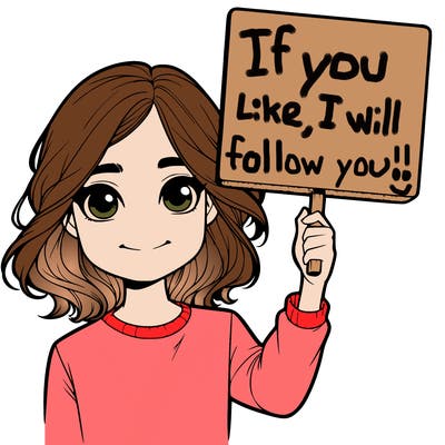 realistic girl holding up a sign