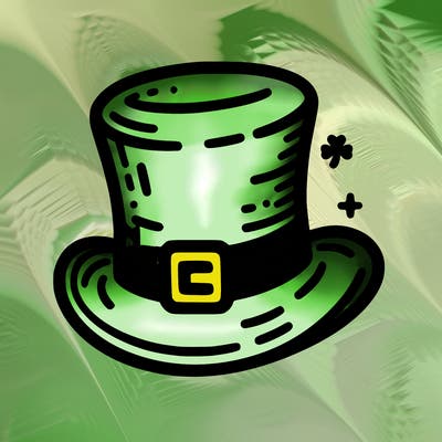 st patrick hat with thin lines