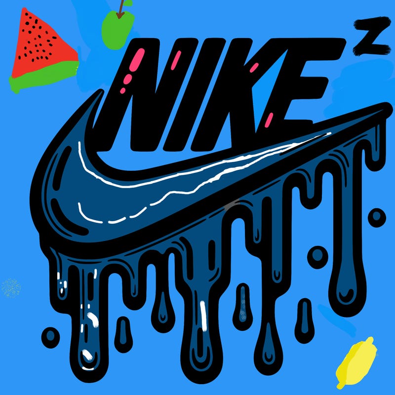 dripping nike logo
