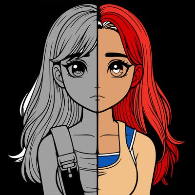 realistic girl split