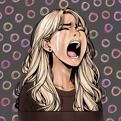 screaming realistic, girl