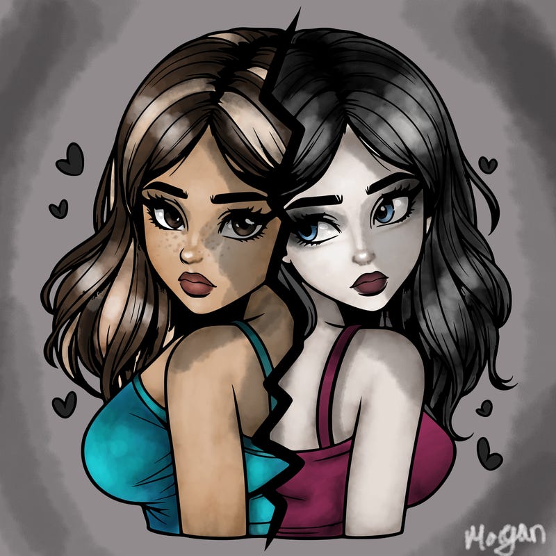 realistic girl split