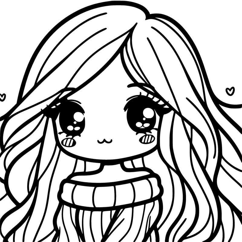 cute woman with long hair