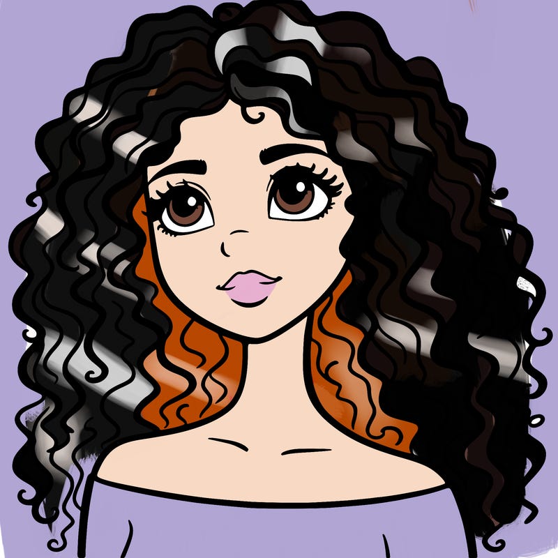 woman with curly hair