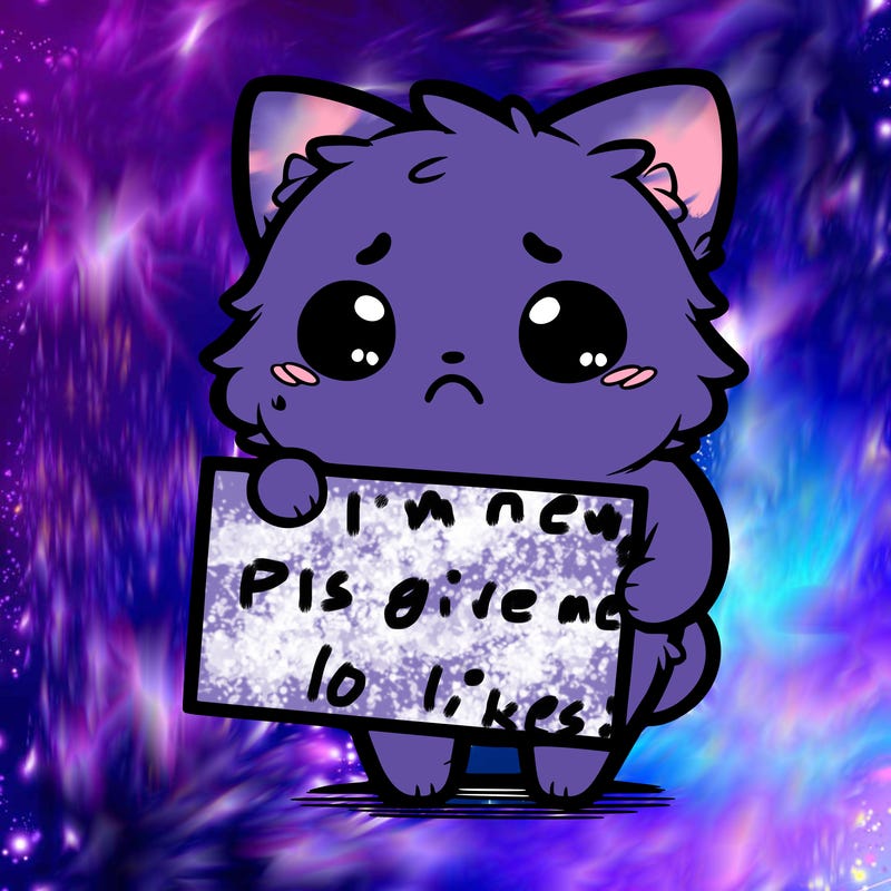 a really cute sad sad cat holding a blank sign