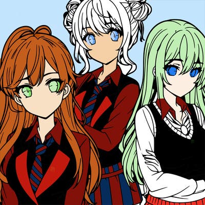 anime girls teenagers