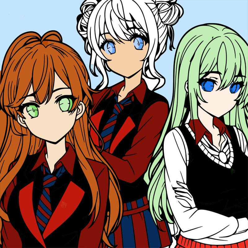 anime girls teenagers