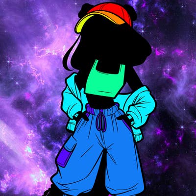 girl in crop top and baggy pants