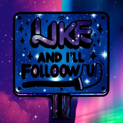 sighn that sais like and ill follow u