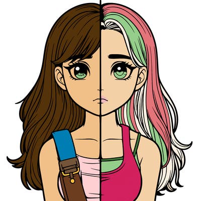 realistic girl split