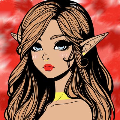 elf girl realistic dark fantasy