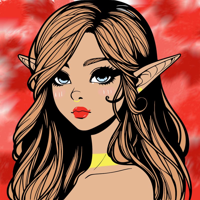 elf girl realistic dark fantasy