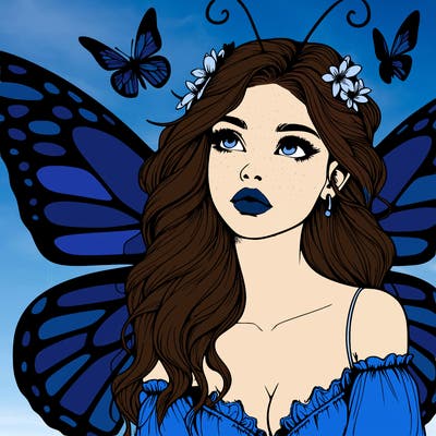 butterfly fairy realistic girl