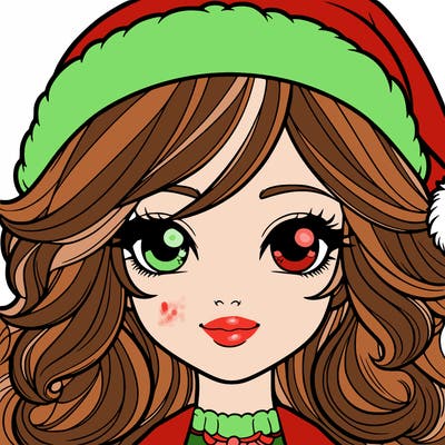 realistic christmas girl