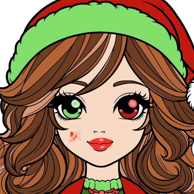 realistic christmas girl