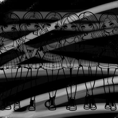 a group of girls realistic