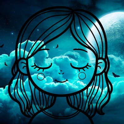 girl with eyes closed