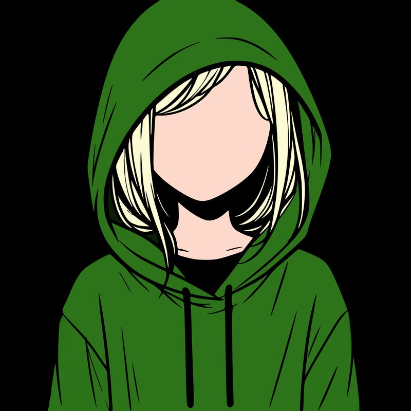 faceless girl in hoodie