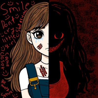 realistic girl split