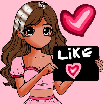 realistic pretty girl holding blank sign