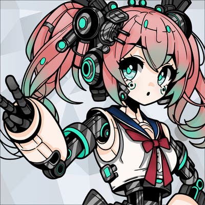 anime robot girl