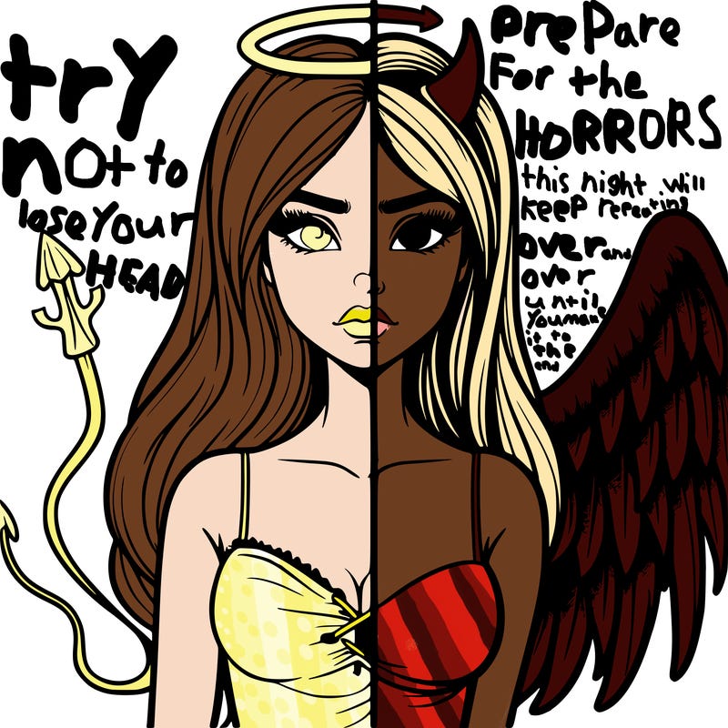 devil vs angel realistic girl