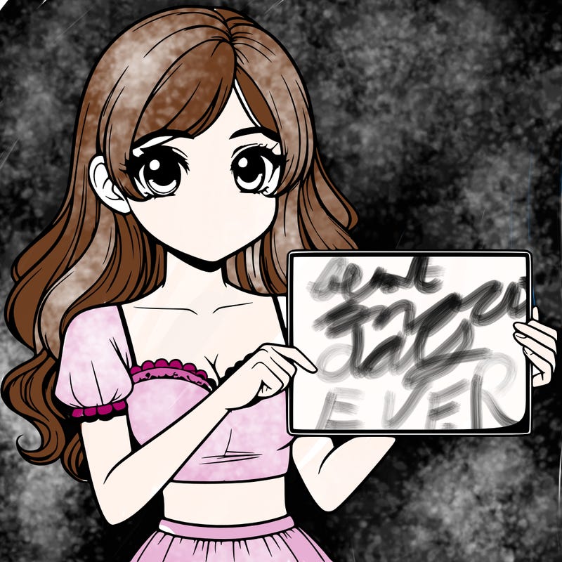 realistic pretty girl holding blank sign