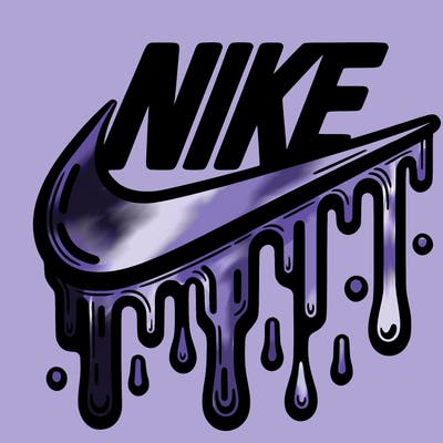 dripping nike logo