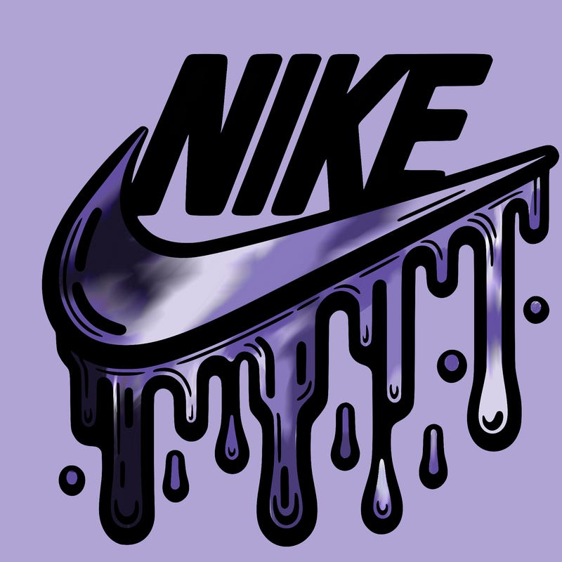 dripping nike logo