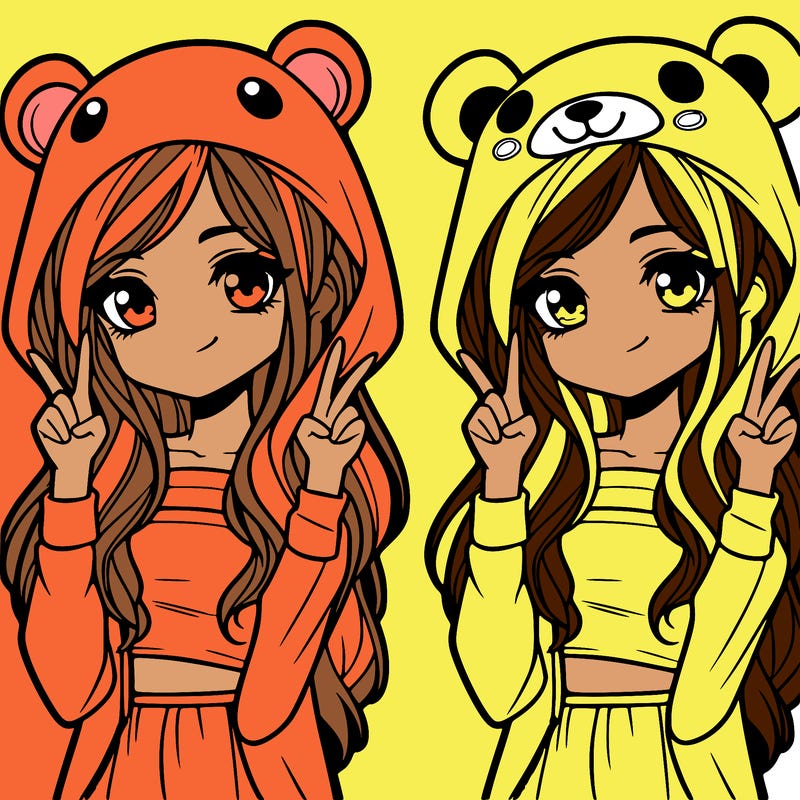 teen girl in animal costume