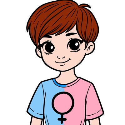 girl with pixie cut and feminist shirt