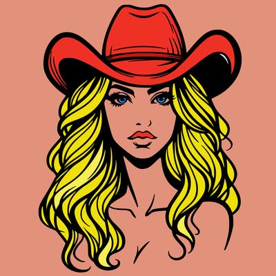 woman with cowboy hat
