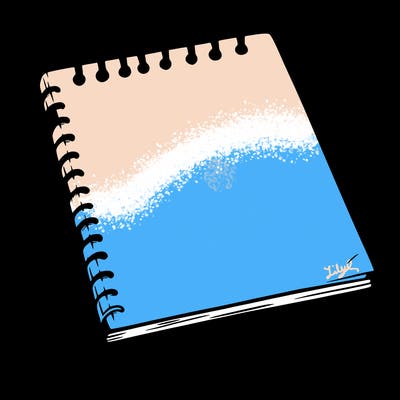 a blank sketch pad