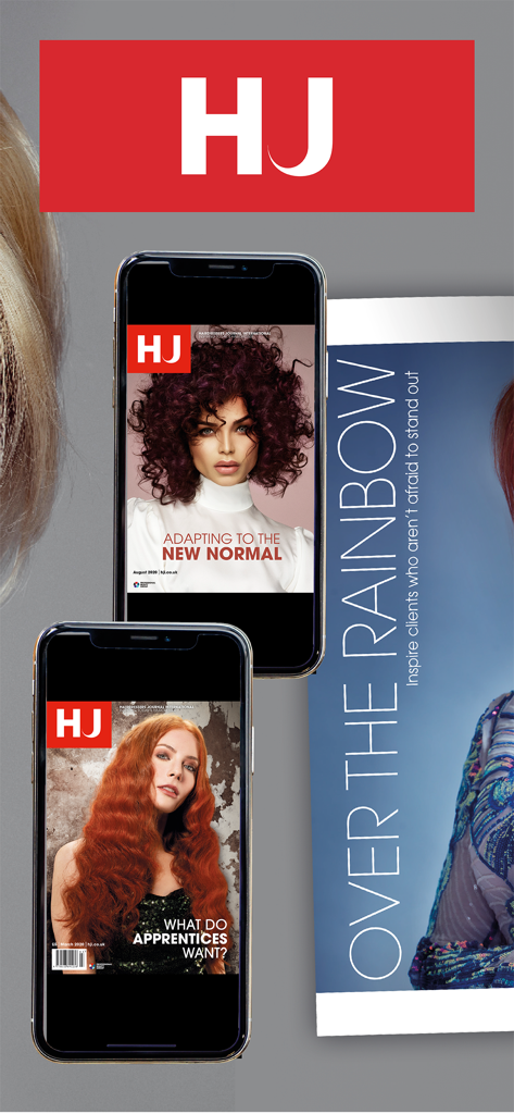 Hairdressers Journal Int - Portadas de revistas digitales en la aplicación Hairdressers Journal Int que muestran moda profesional para el cabello y tendencias de la industria en pantallas de móvil