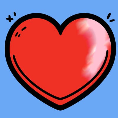 a blank heart