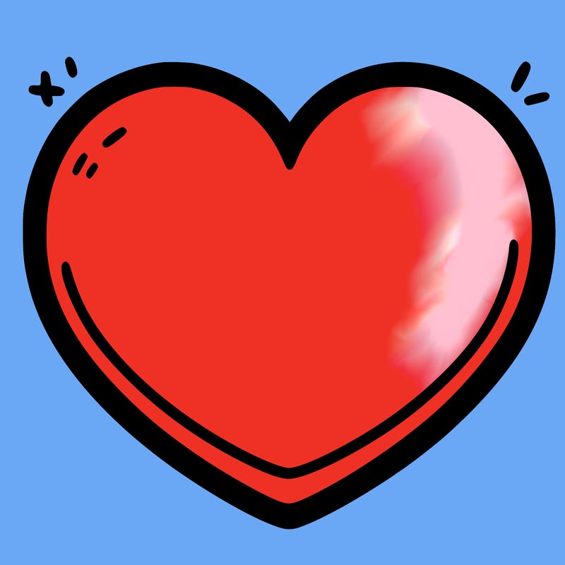 a blank heart