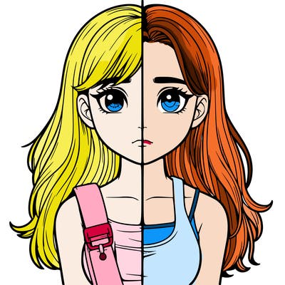 realistic girl split