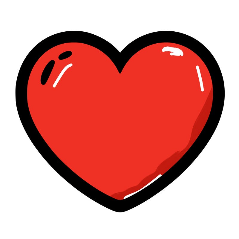 a blank heart