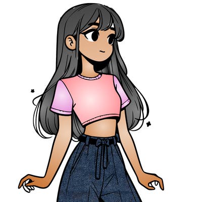 girl in a cute crop top