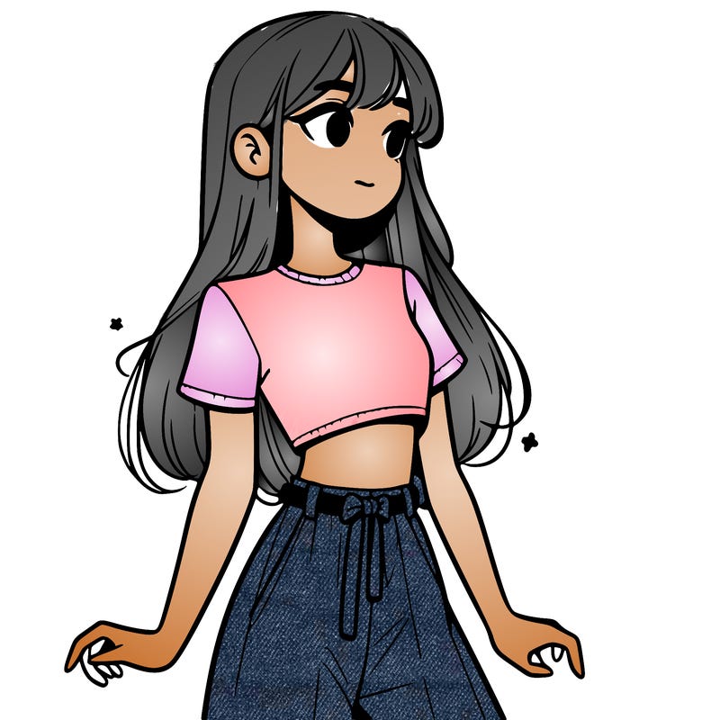 girl in a cute crop top