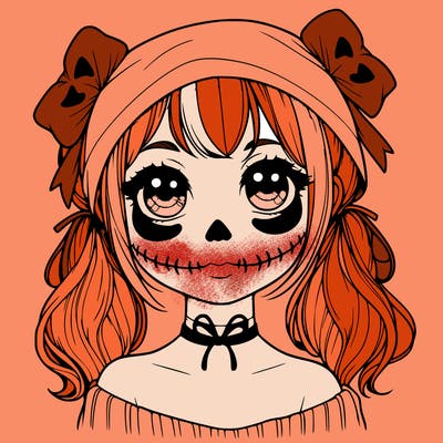 realistic girl halloween